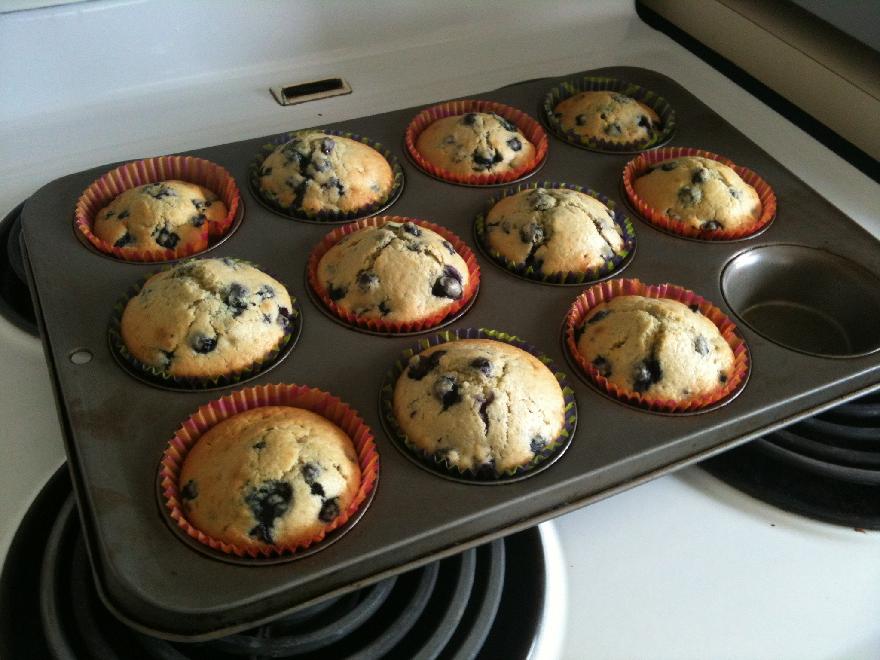 Chocolate and Blueberry Muffins